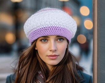 Handcrafted Beret Hat for Women and Teens, in a Slouchy Baggy Style - The Ultimate Winter Accessory for Her