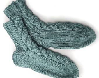 Women's hand knitted socks: cozy creations with a unique pattern | Warm socks, artistic socks, gift for friend or daughter | Seamless socks