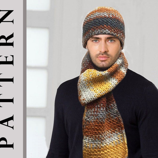 Mens Crochet Scarf Etsy