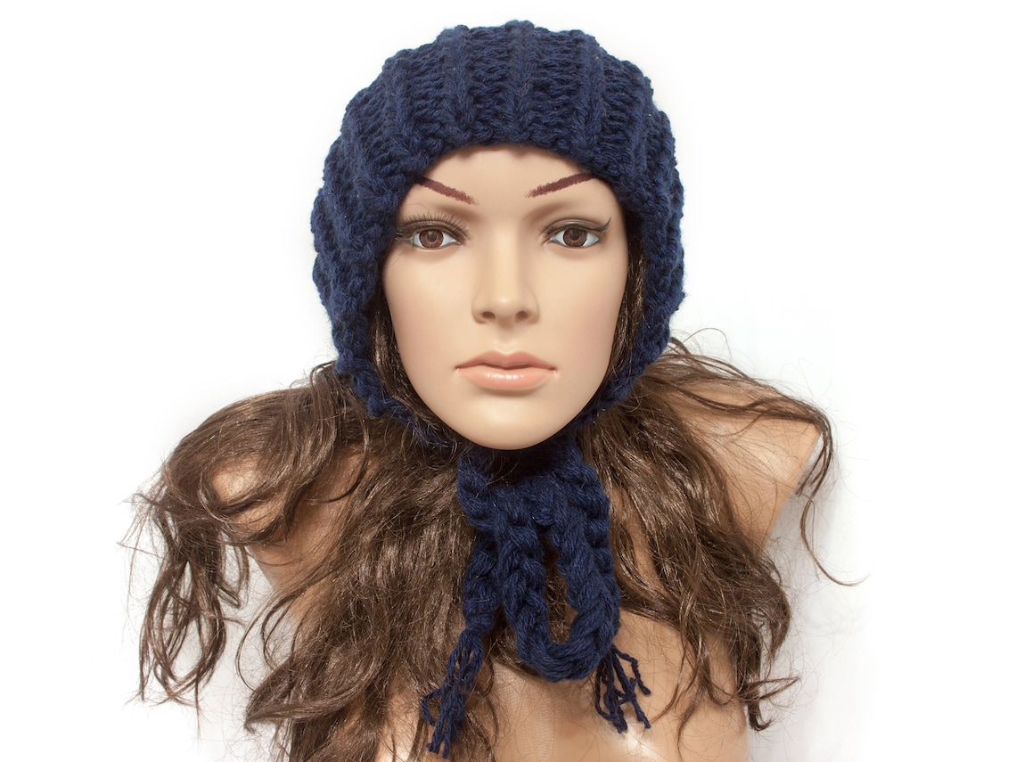 Instant Download Knitting Pattern Sock Hat Slouchy Earflap Etsy