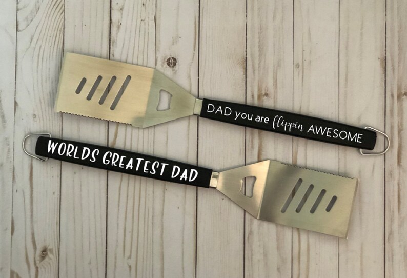 Custom Grill Spatula Fathers Day Personalized Flipper Gift Etsy
