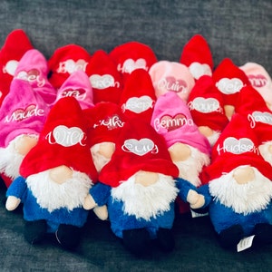 Personalized Gnomes Valentine&#39;s Day, Plush Valentine&#39;s Day Gnomes, Valentine&#39;s Gifts