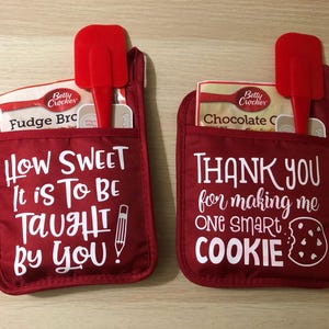 Teacher Appreciation Pot Holder, Oven Mitt, Pot Holder, teacher gift, Christmas gift, back to school gift, end of school gift