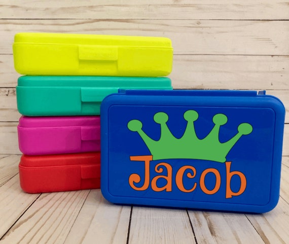 Personalized Pencil Boxes, Prince/princess Custom Pencil Box, Custom Pencil  Boxes, Back to School, School Supplies, Plastic Pencil Box 
