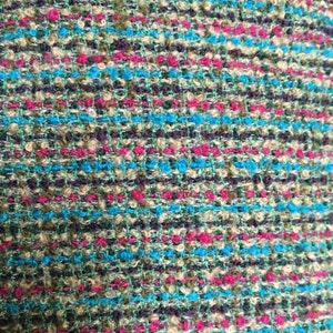 Nubby Wool, unusual colors stripe, 2 1/2 Yards