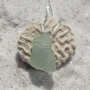 Genuine Aqua Beach Sea Glass Necklace