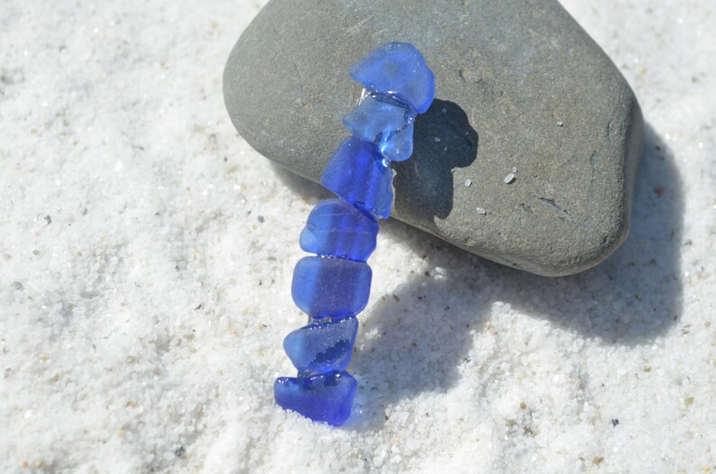 Genuine Cobalt Blue Sea Glass French Barrette Etsy