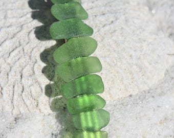 Genuine Surf Tumbled Green Sea Glass French Barrette Hair Clip 4" or 100 mm Length - Quantity of 1