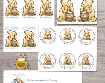 Set of Winnie the Pooh Baby Shower High Res Downloads
