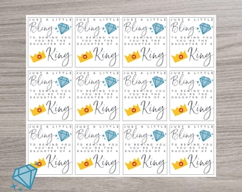 PDF Download - Daughter of a King Handout, Ring Pop Handout, LDS, YW, Latter-day Saint, Young Women