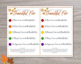 Thanksgiving Skittles Game, Printable / Download