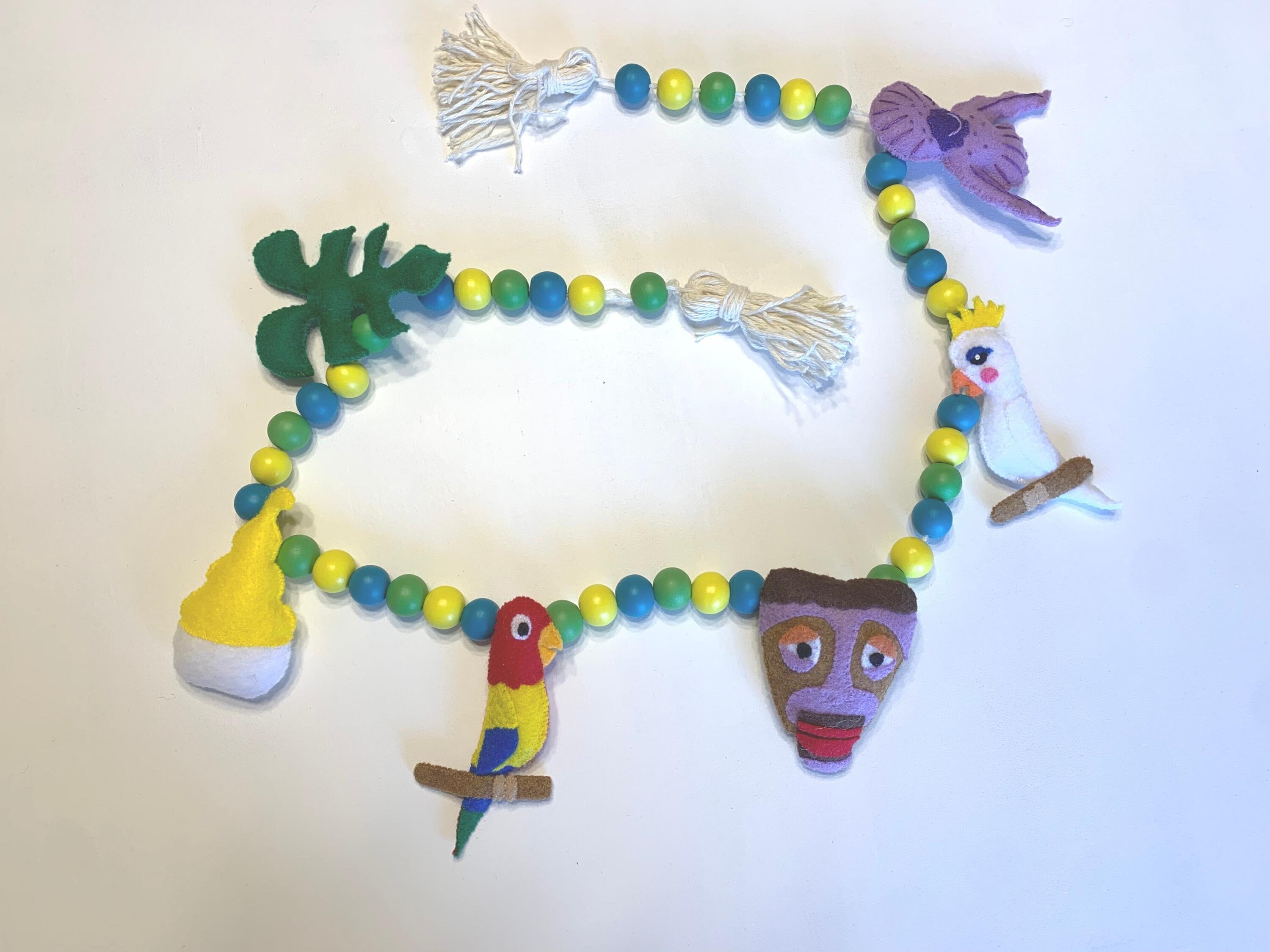 Tiki Garland Tiki Decoration Tiki Room Tiki Bar Sign Tiki Lounge Theme Park Decor Luau Party Decorations Hawaiian Garland