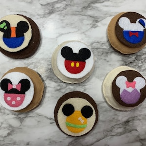 Felt Cookies, Felt Food, Play Food Set of 6, Toy Cookies, Kids Play Kitchen, Tea Party, Learning Toy