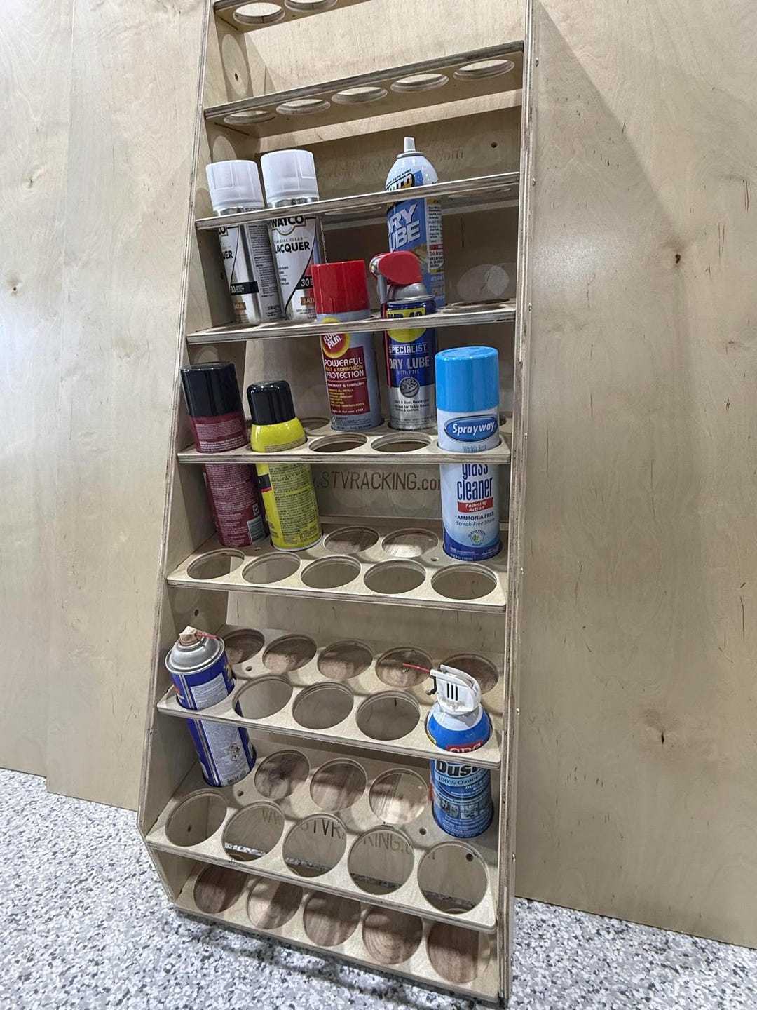Wall Mounted Rattle Can Storage Organizer - STV Racking - Etsy