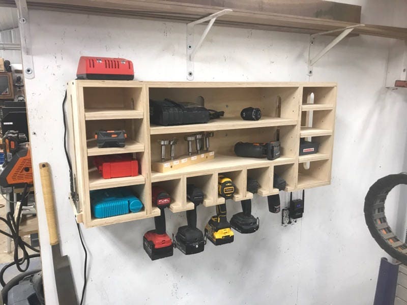 Drill Storage Charging Station Etsy