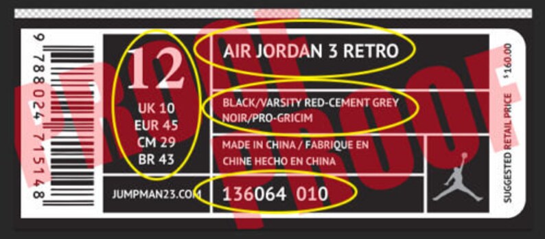 Vinyl Decals and Label for Giant Nike AIR JORDAN or ADIDAS | Etsy