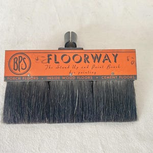 Pincel Art Déco Vintage BPS Floorway: Pincel de pie y pincel para pintar - Pincel Art Déco - Pincel coleccionable - Patterson Sargents