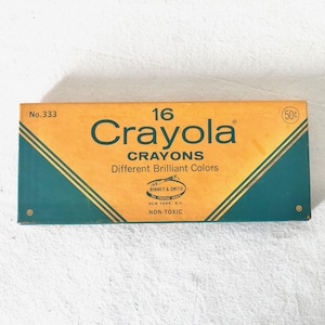 Vintage Crayola Crayon No. 333 Box - Prop - Crayon Collectible - Binney and Smith