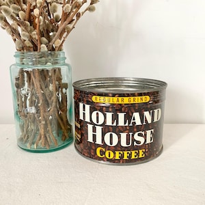 Vintage Holland House Coffee Tin Can no Lid - Coffee Collectible