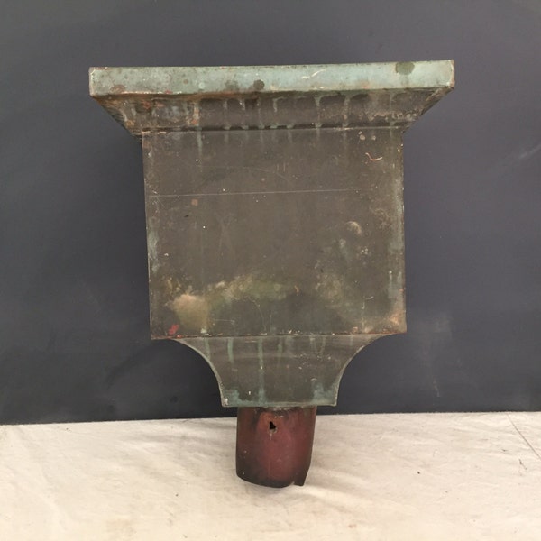 SALE - Antique Scupper Box - Vintage - Reclaimed - Downspout - Salvage Decor - Garden Decor - Wall Hanging - Rustic - Farmhouse - Primitive