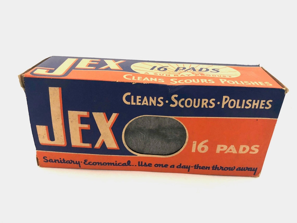 Jex Steel Wool Pads Vintage Jex Kitchen Steel Wool Pads Etsy