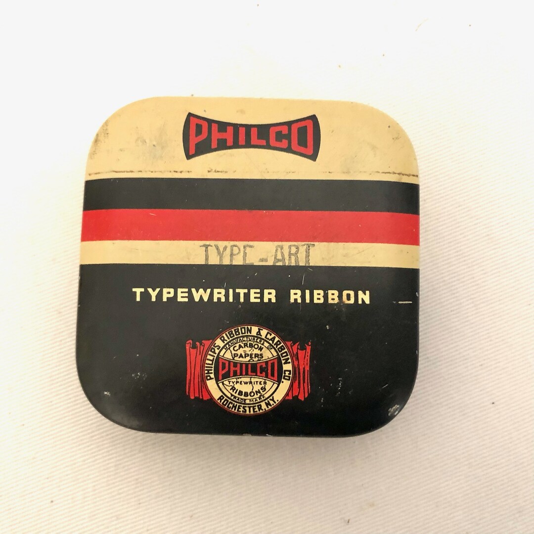 Vintage Philco Brand Typewriter Ribbon Empty Tin Typewriter Etsy