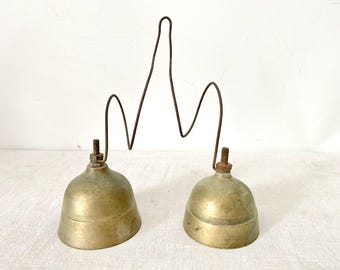 Vintage Brass Shop Keeper Country Store Door Alert Bells - Door Entry Bells