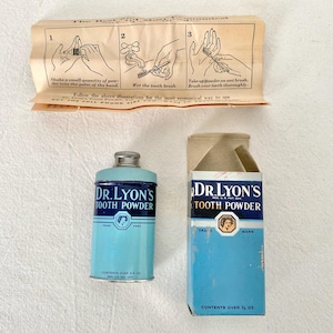 Vintage Dr. Lyon&#39;s Tooth Powder NOS - Bathroom Display - Apothecary Collectible - Dentist Collectible - WWII Toothpaste