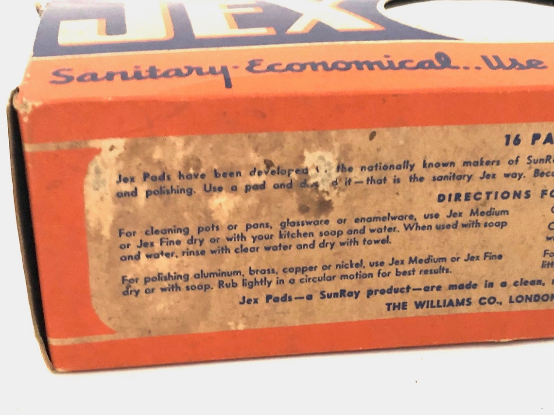 Jex Steel Wool Pads Vintage Jex Kitchen Steel Wool Pads Etsy