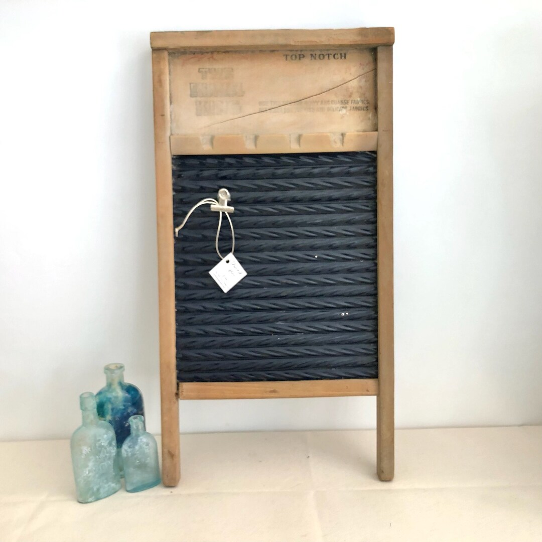 Vintage National Washboard Cobalt Blue Enamel W Laundry Room Etsy
