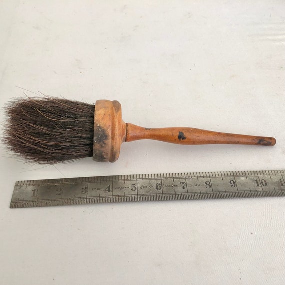 Round Shaker Style Brush Wood Handle, Horse Hair Brush Farmhouse Decor -   Hong Kong