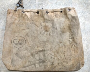 Vintage canvas mail bag - Etsy