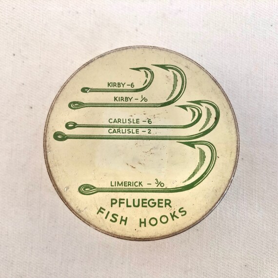 Vintage Pflueger Hande-pak Fish Hooks Tin Fishing Hook Collectible 