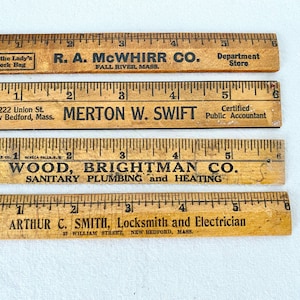 Vintage Advertising 6 Inch Ruler Lot of 4 Ruler - Ruler - Collectible Ruler