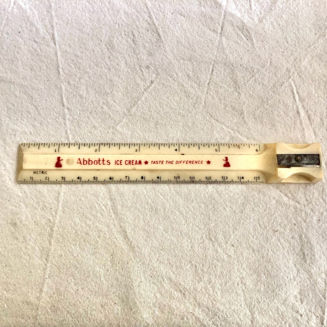 Abbotts Ice Cream Plastic Advertising Ruler Vintage 6 Inch - Etsy