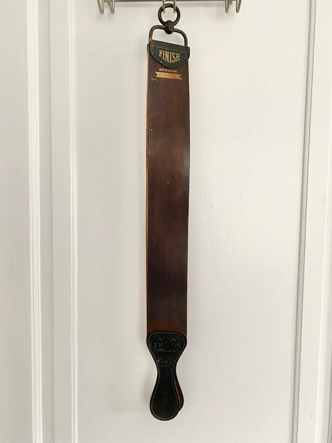 Old Shell Razor Vintage Finish Genuine Shell Razor Leather Strop Providence RI - Barber ...