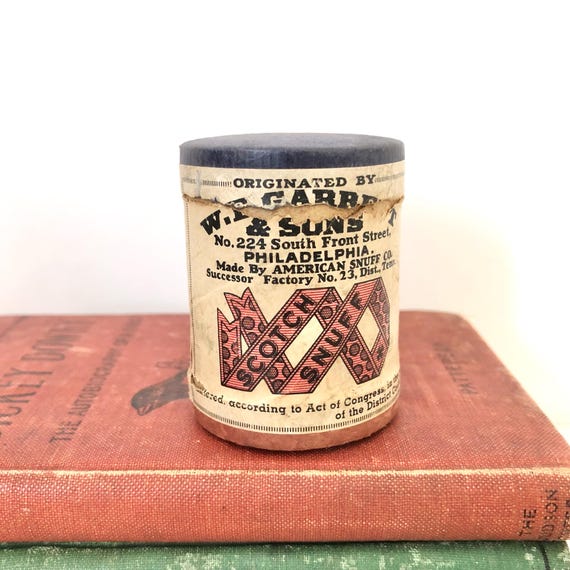 garrett snuff tobacco Antique W. F. Garrett & Son's Scotch Snuff Container