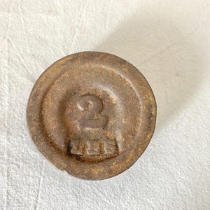 Antique Scale Weight 2 Pound - Vintage Iron 2 LBS. Balance Scale Weight