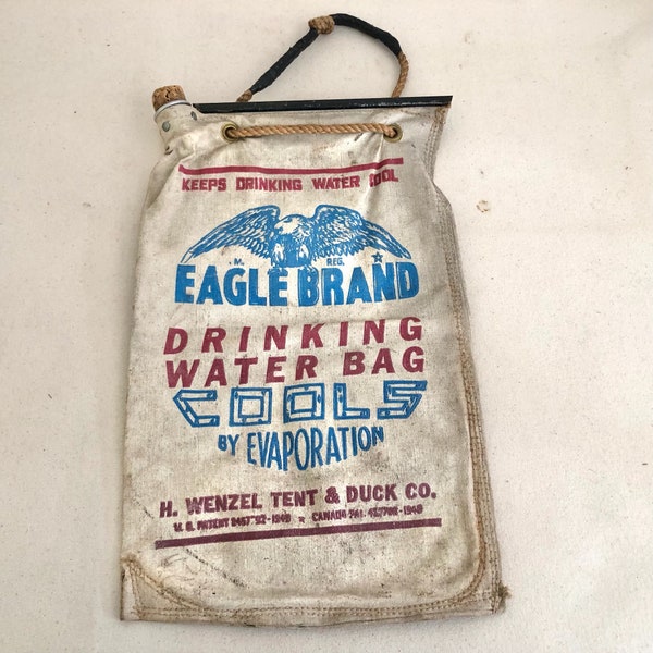 Vintage Eagle Brand Water Bag - Radiator Cooling Bag - Automotive Collectible