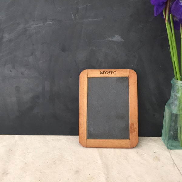 Chalkboard Mini Slate with Wood Frame -  Mysto - School House -  Sign - Vintage - Blackboard