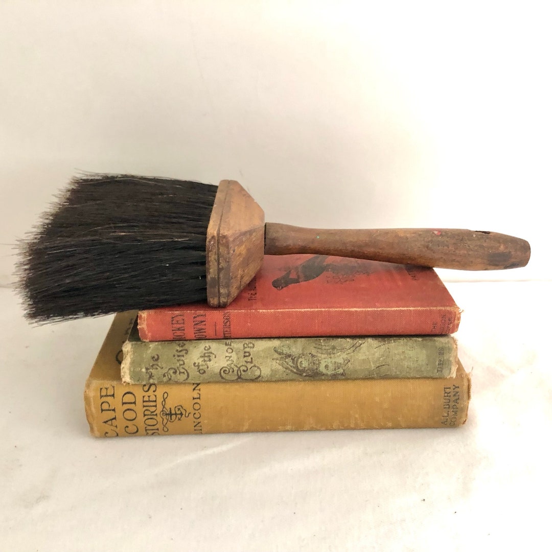 Antique Paint Brush Vintage Wood Handle Bristle Brush Prop Etsy