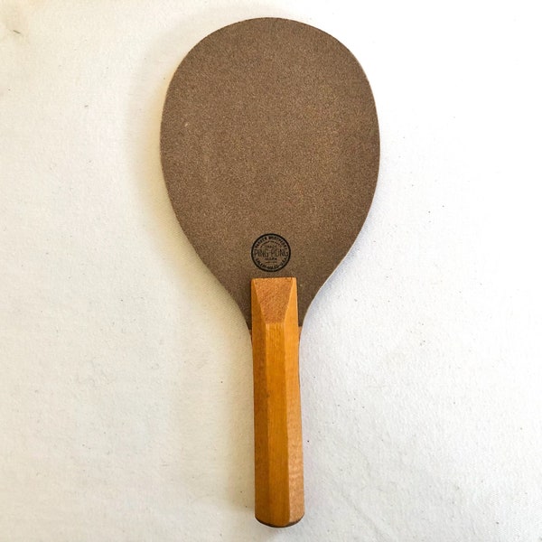 Vintage Ping Pong Paddle Racket - Parker Brothers Wood with Grit Surface New Old Stock Ping Pong Paddle - Sports Equipment