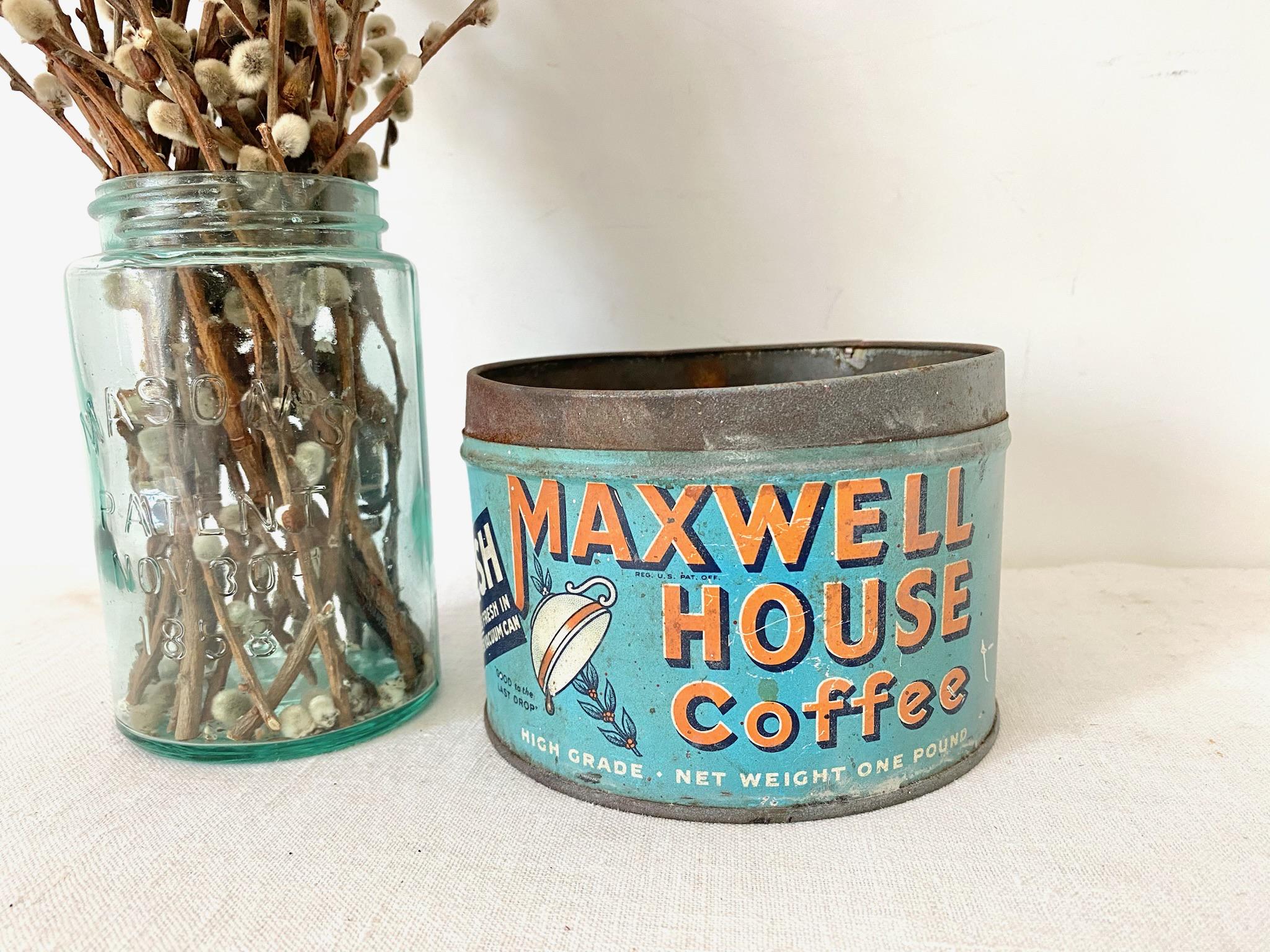 ビンテージ缶＊MAXWELL HOUSE Coffee Maxwell House Coffee Vintage - Etsy