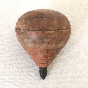 Antique Wood Toy Top - Vintage Spinning Toy Wooden Top - Collectible Toy