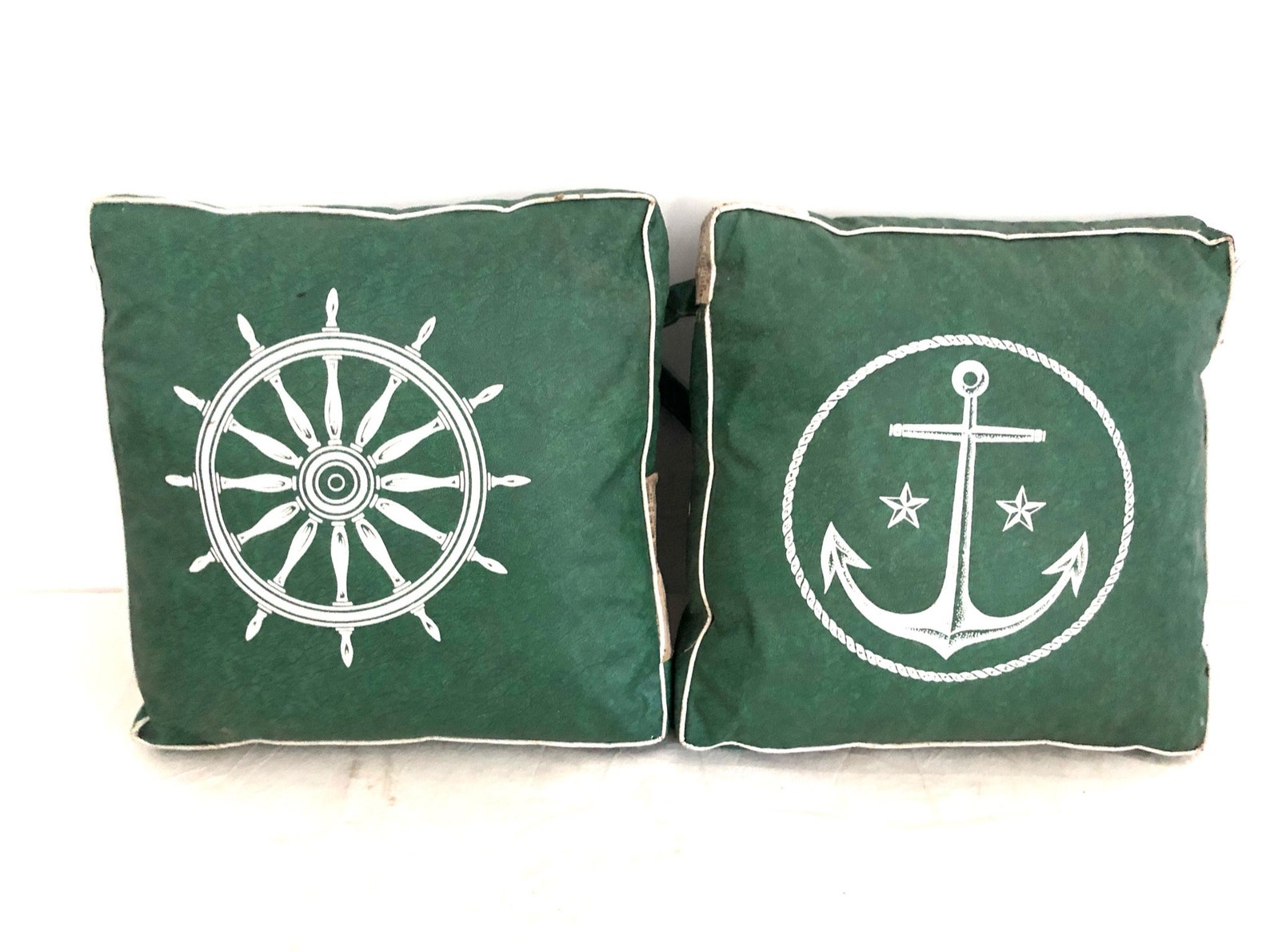 Boat Flotation Cushion Vintage Boat Cushion Display Item Etsy