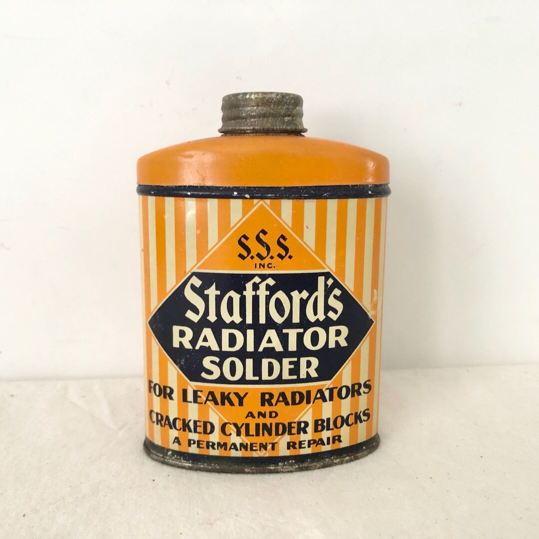 Vintage Stafford's Radiator Solder Tin Advertising Tin Art Deco ...