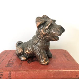 Vintage Scottish Terrier Dog Metal Figurine - Scottie Dog Figure - Dog Collectible - Canine Dog Display - Scotty Dog