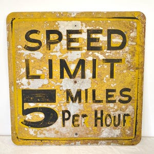 Old Speed Limit Sign - Etsy