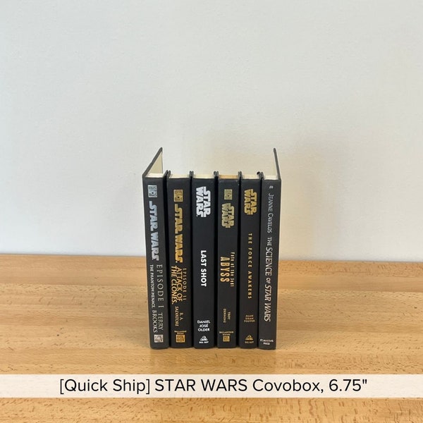 Starwars CovoBox, 6.75"L | Electronics Hider to Hide Router Cable Box Modem Cords Plugs | Made w/ Real Books | Gift idea for Star Wars Fan