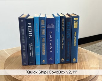 CovoBox v2— Hidden Storage Secret Book Box Electronics Hider for Router, Cable Modem, Cords, Plugs, Outlets, Money, Docs | Made w Real Books